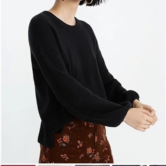 Madewell Sweaters - Madewell Payton Pullover Sweater in Coziest Yarn in True Black